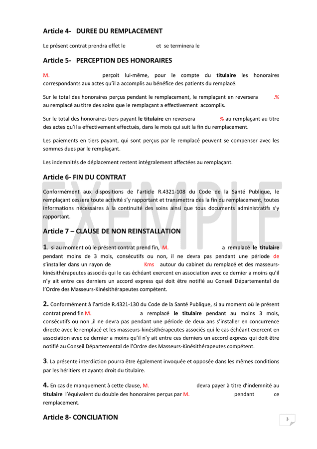 Modelé De Contrat De Remplacement - DOC, PDF - Page 3 Sur 4