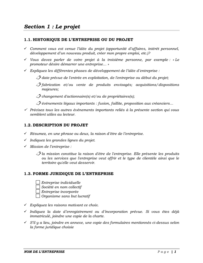 150 Modeles De Business Plan Plan d affaires (version abrégée)
