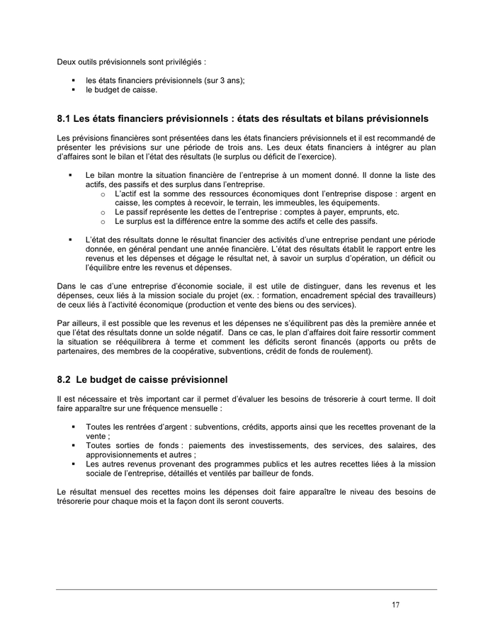 Un Modèle De Plan D'affaires - DOC, PDF - Page 14 Sur 16