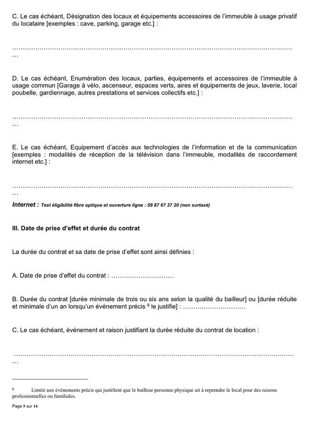 Modelé De Contrat De Location - DOC, PDF - Page 5 Sur 14