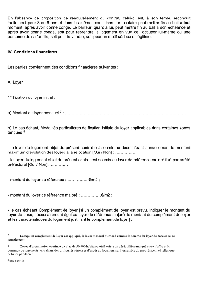 Modelé De Contrat De Location - DOC, PDF - Page 6 Sur 14