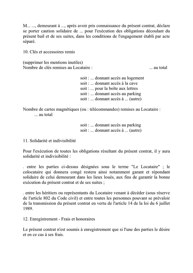 Contrat De Bail - DOC, PDF - Page 13 Sur 15