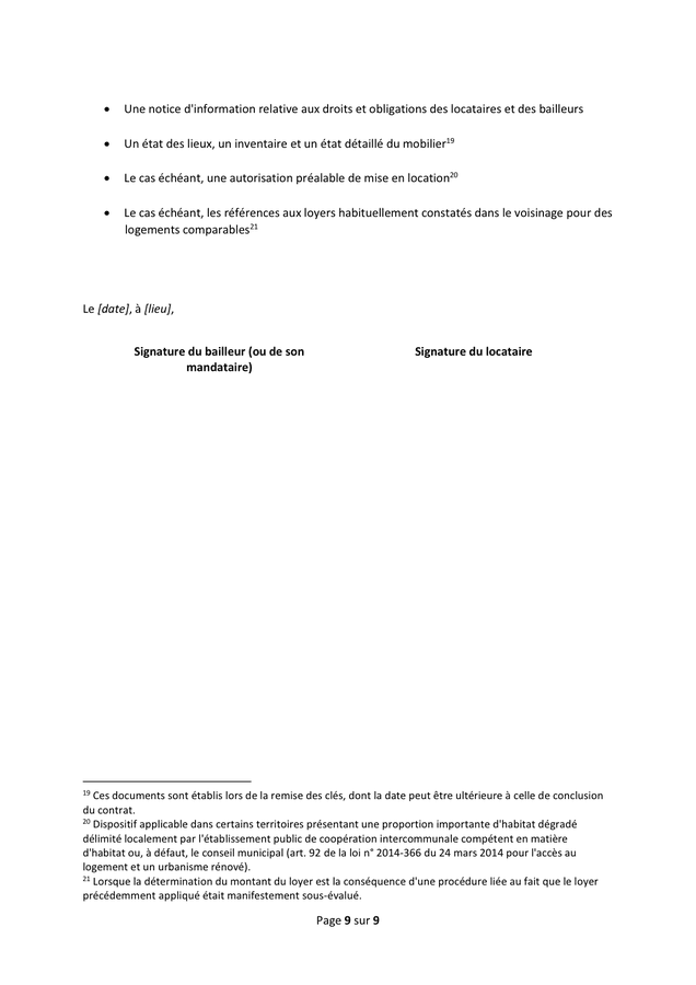 Model De Contrat De Location Ou De Colocation Doc Pdf Page Sur