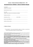 Aperçu du fichier Modelé de declaration sur l’honneur - aides de minimis perçues page 1