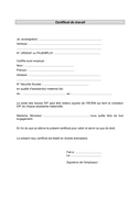 Aperçu du fichier Formulaire de certificat de travail page 1