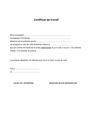 Aperçu du fichier Exemple de certificat de travail page 1