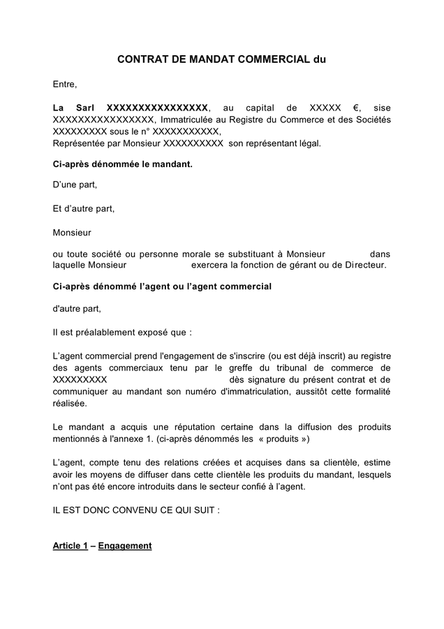 Model De Contrat De Mandat T l chargement Gratuit Documents PDF Model De Contrat De Mandat T l chargement Gratuit Documents PDF