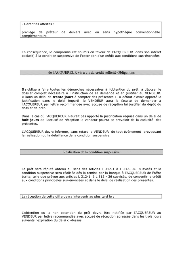 Modelé De Compromis De Vente - DOC, PDF - Page 9 Sur 27