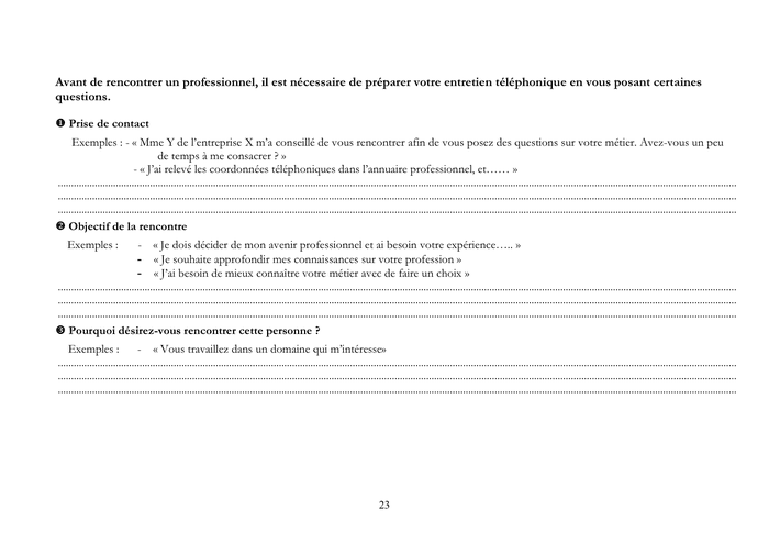 Modelé de bilan  projet professionnel  DOC, PDF  page 23 sur 30