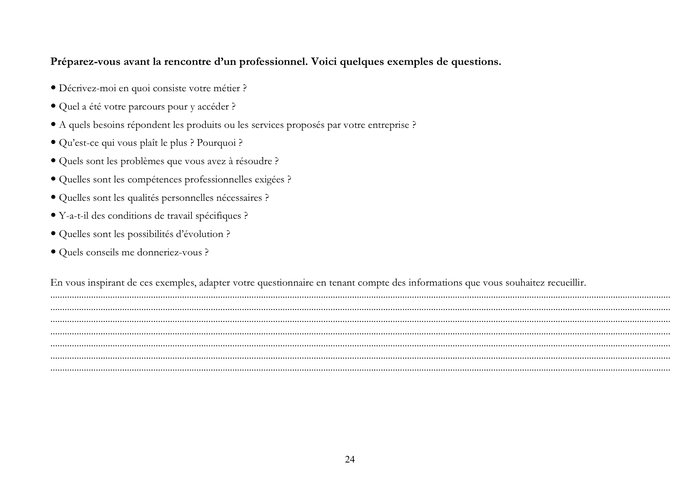 Modelé de bilan  projet professionnel  DOC, PDF  page 24 sur 30