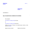 Aperçu du fichier Modelé de declaration sur l’honneur de vie commune page 1