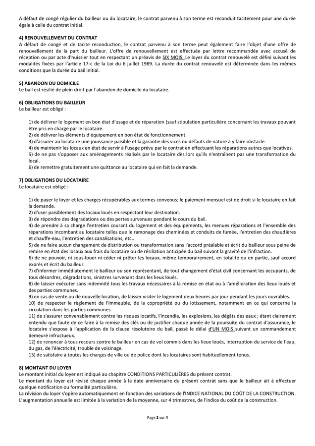 Model De Contrat De Location France Doc Pdf Page Sur 70096 | The Best ...