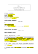 Avenant contrat de travail pdf