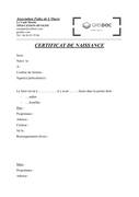 Aperçu du fichier Certificat de naissance d'animaux page 1