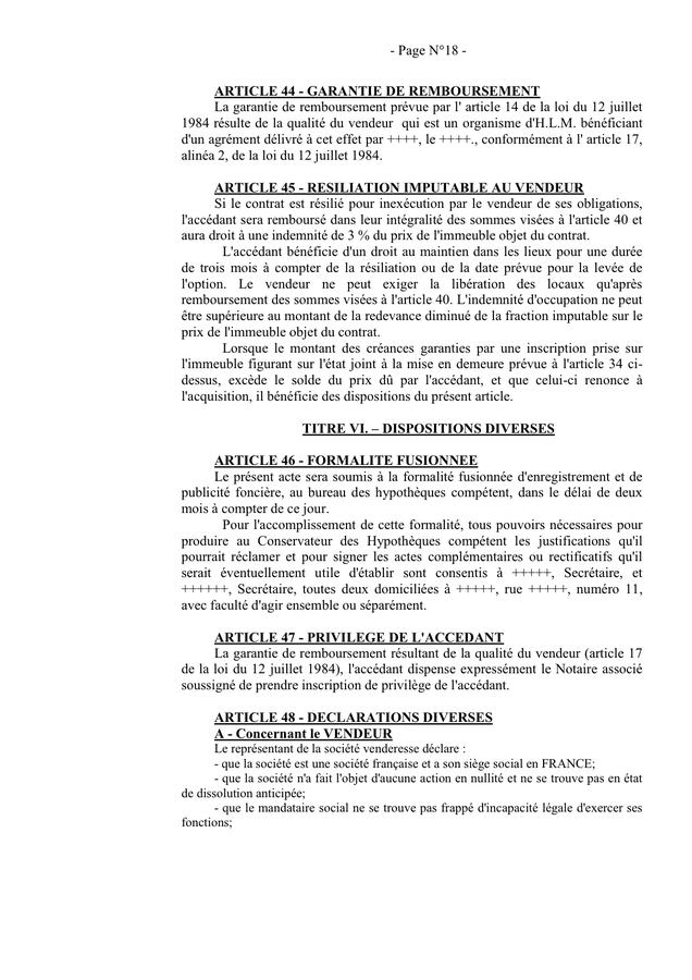 Exemple De Contrat De Location Accession Doc Pdf Page Sur