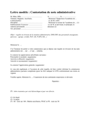 Aperçu du fichier Lettre modèle: contestation de note administrative page 1