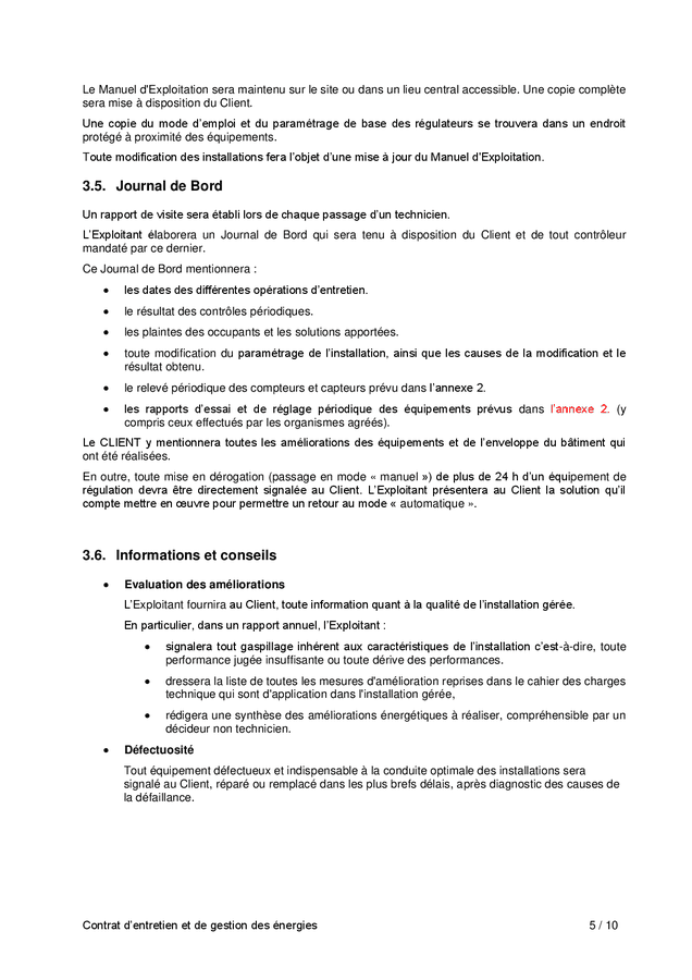 Contrat dentretien et de gestion des énergies DOC PDF page 5 sur 10