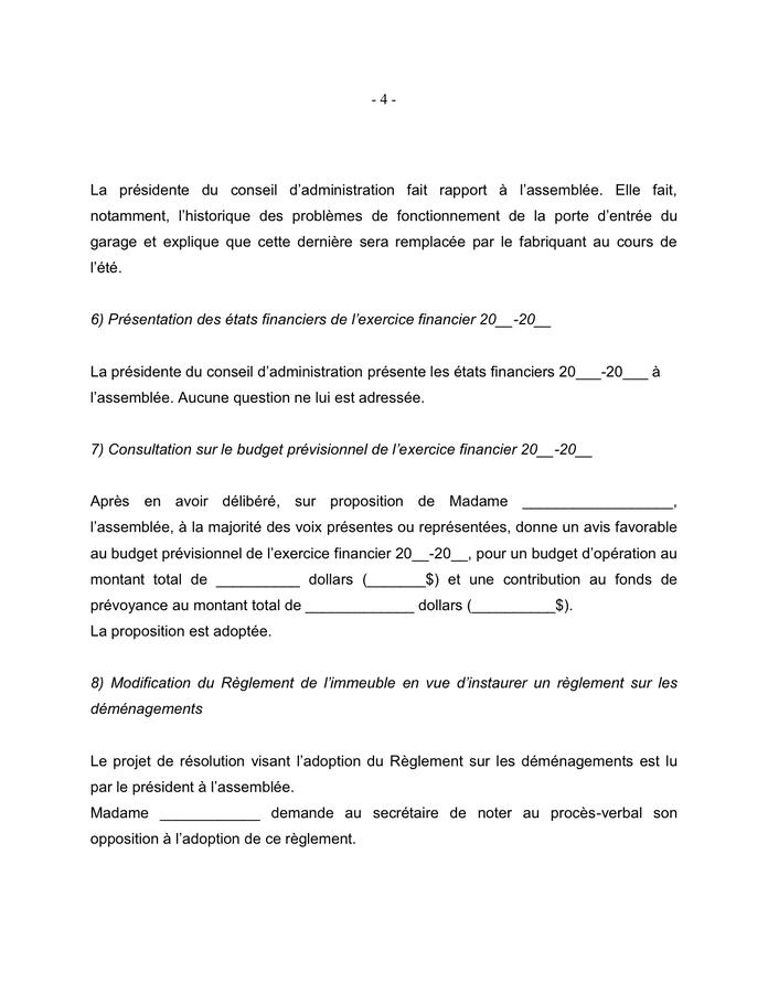 Procès verbal dune assemblée générale annuelle DOC PDF page 4 sur 7