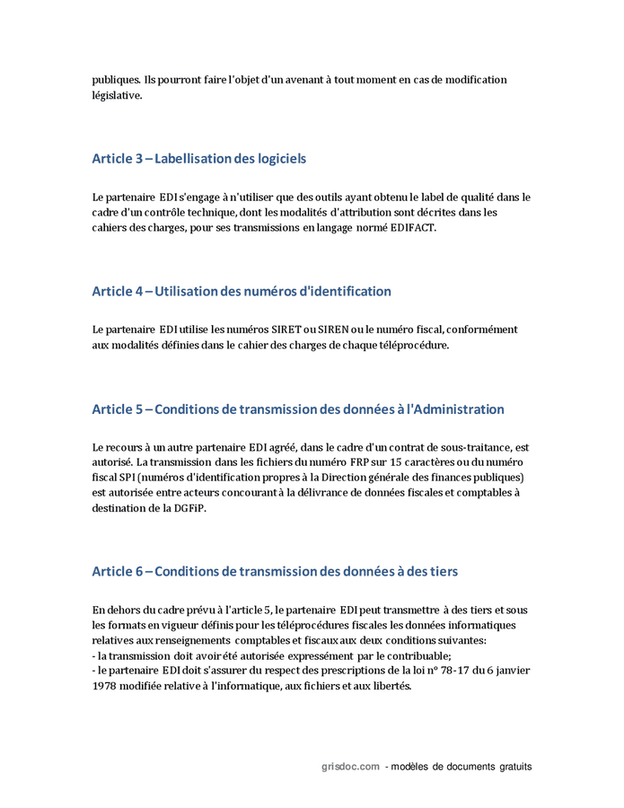 Modèle de convention TDFC DOC PDF page 2 sur 4