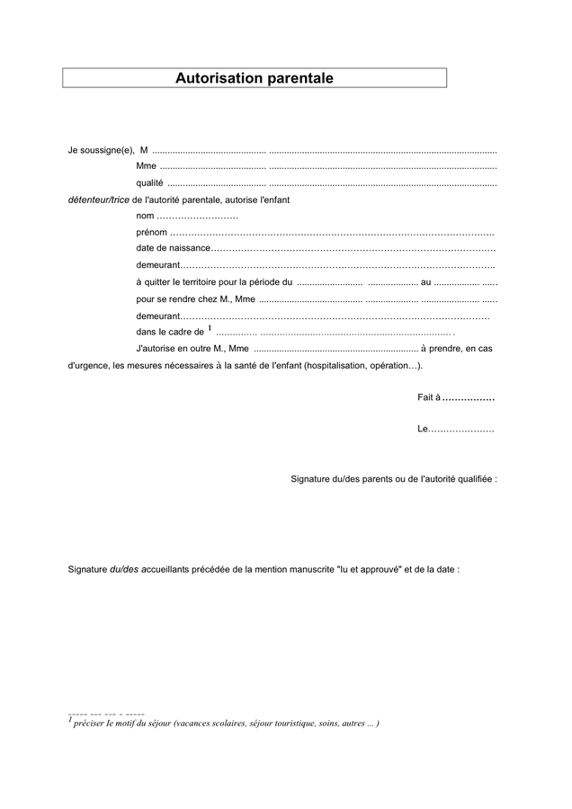 Modelé d autorisation parentale DOC PDF page 1 sur 1