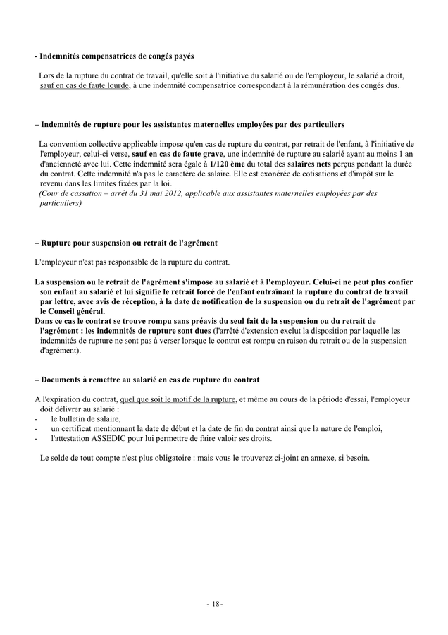 Modèle de lettre assistante maternelle agréé - DOC, PDF - page 18 sur 21