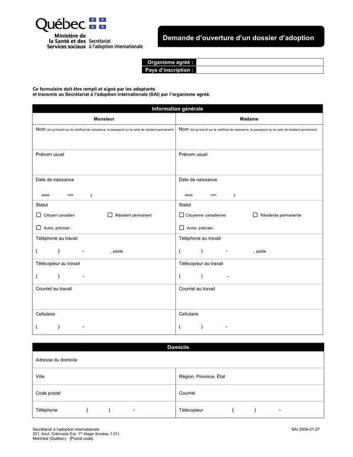 Formulaire Demande De Permis De Travail Canada Pdf
