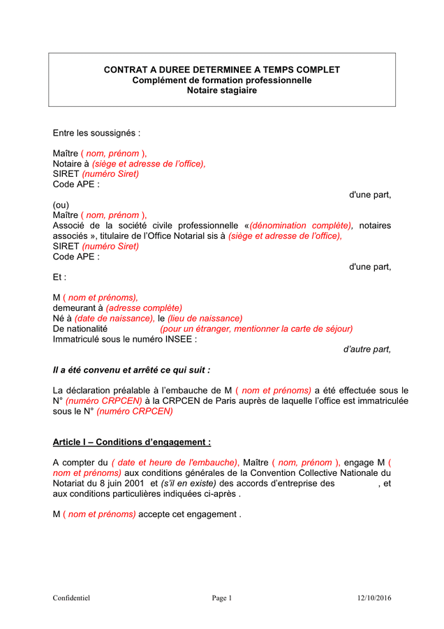 model u00e9 de contrat saisonnier - notaire stagiaire - doc  pdf