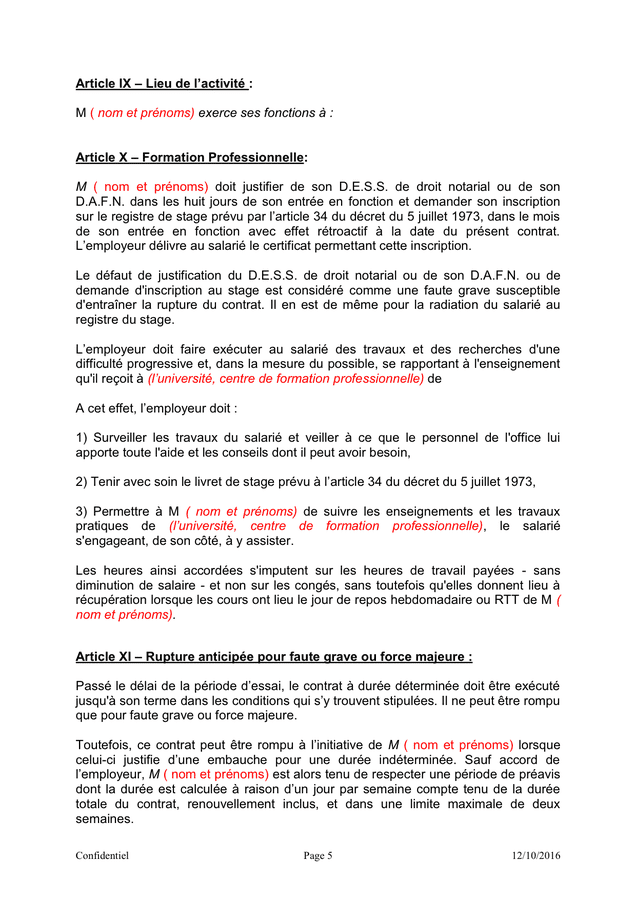 model u00e9 de contrat saisonnier - notaire stagiaire - doc  pdf