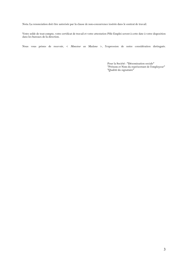 Lettre de rupture d'une période d'essai DOC, PDF page 3 sur 3