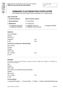 Aperçu du fichier Demande d’autorisation d’exploiter (Suisse) page 1