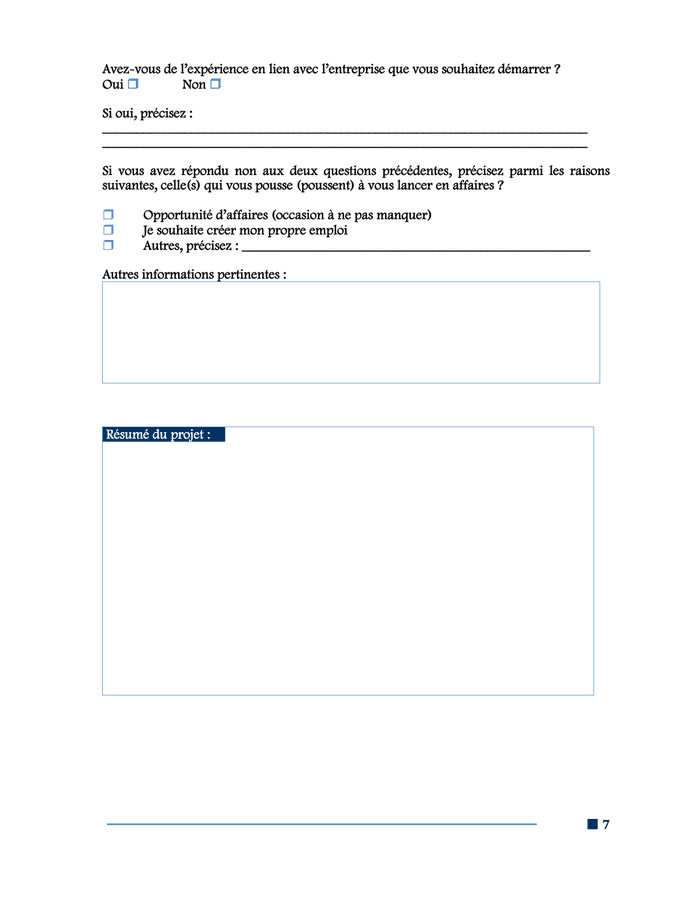 Exemple de plan d’affaires  DOC, PDF  page 7 sur 34