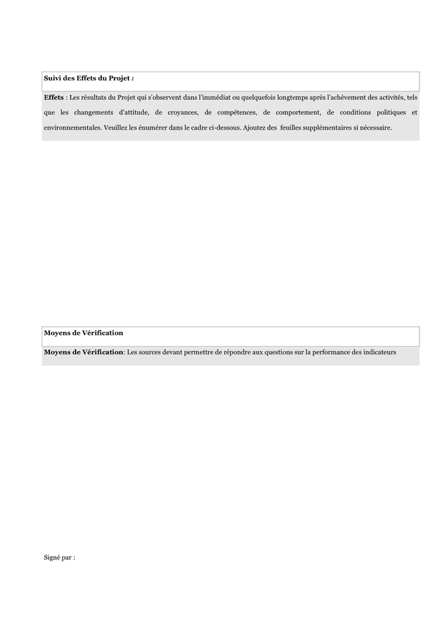 Modèle de plan de suivi  évaluation  DOC, PDF  page 2 sur 3