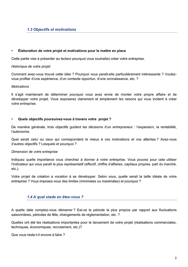 Dossier Guide Pour La Creation Dune Entreprise Doc Pdf Page 4 Sur 21