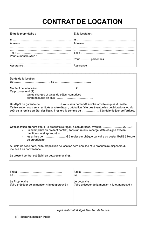 Contrat Type De Sous Location Mod le De Contrat De Sous Location Contrat Type De Sous Location Mod le De Contrat De Sous Location
