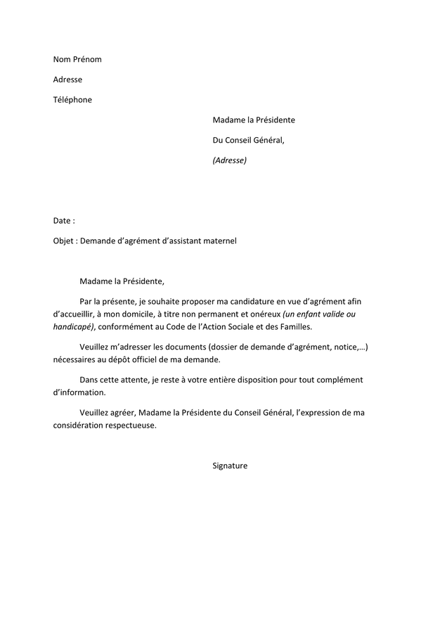 Demande D agr ment D assistant Maternel DOC PDF Page 1 Sur 1 demande-d-agr-ment-d-assistant-maternel-doc-pdf-page-1-sur-1