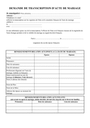 Demande de transcription d'acte de mariage - téléchargement gratuit ...