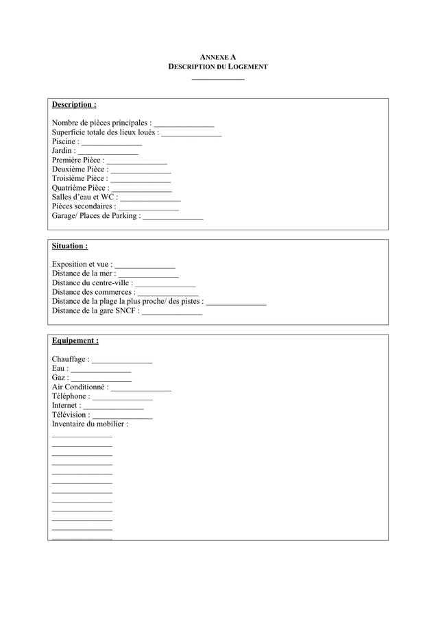 Model De Contrat Location Doc Pdf Page Sur