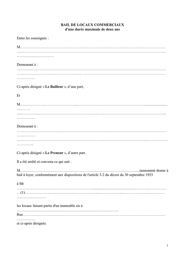 Modèle de bail téléchargement gratuit documents PDF, Word et Excel