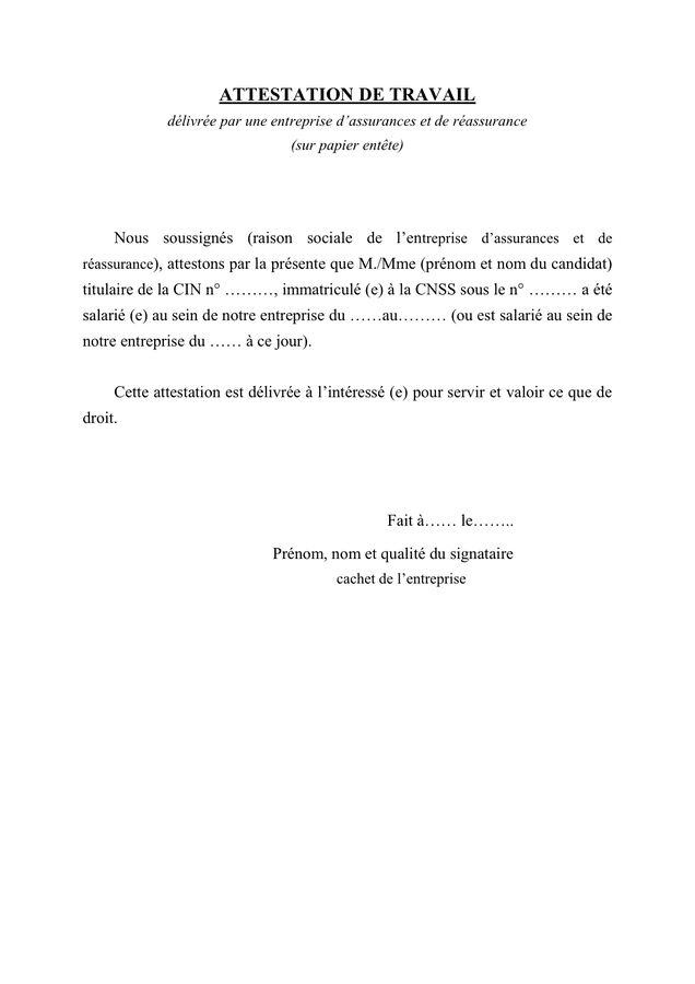 Exemple Attestation Employeur Pour Salari DJNO Exemple Attestation Employeur Pour Salari DJNO