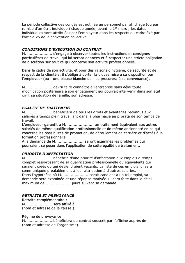Modelé de CDI à temps partiel DOC, PDF page 4 sur 5