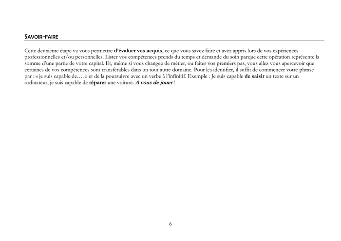 Modelé de bilan  projet professionnel  DOC, PDF  page 6 sur 30