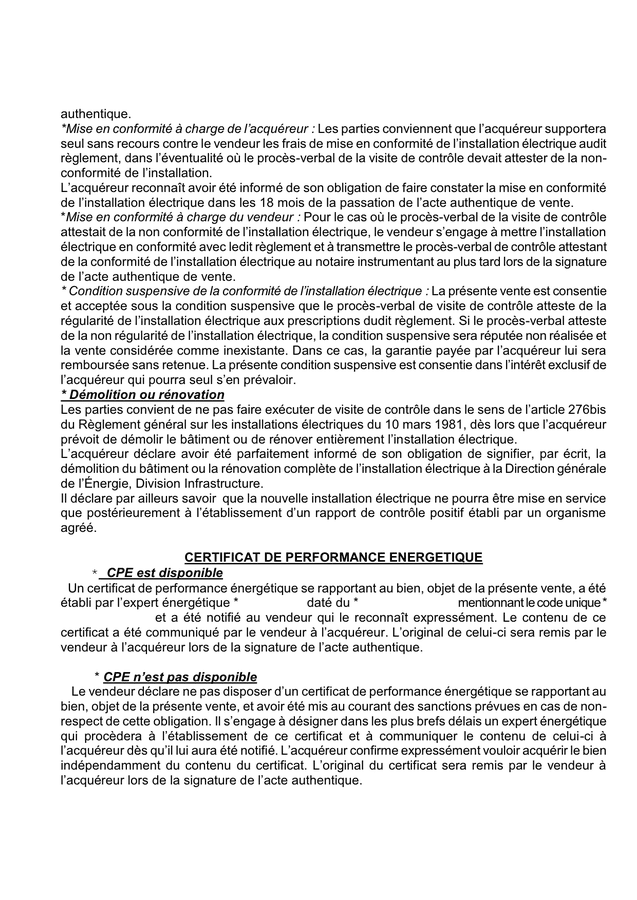 Compromis De Vente - Maison - DOC, PDF - Page 6 Sur 8