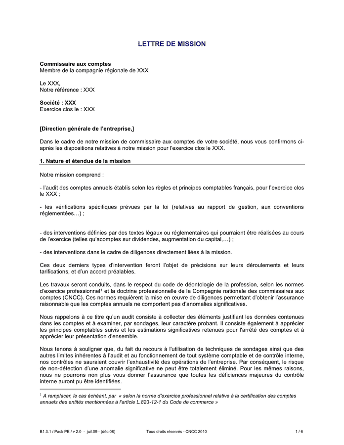 Model De Lettre De Mission DOC PDF Page 1 Sur 6 Model De Lettre De Mission DOC PDF Page 1 Sur 6