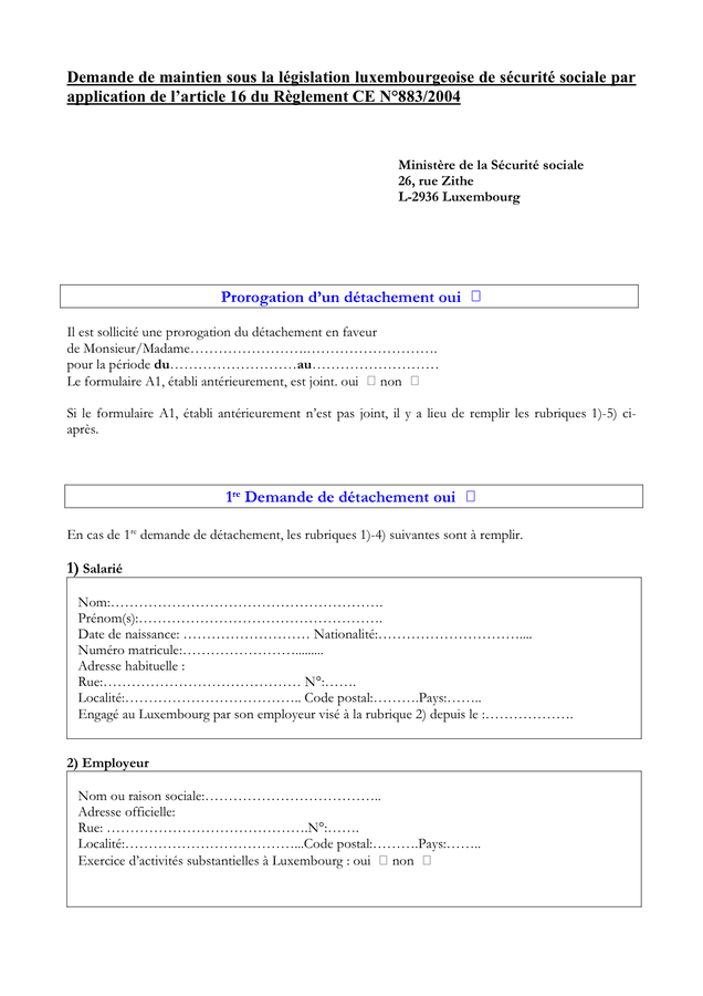 Demande de maintien (Luxembourg)  DOC, PDF  page 1 sur 2