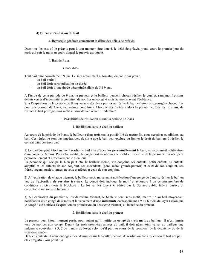 Modelé De Bail Portant Sur La Résidence Principale - DOC, PDF - Page 13 ...