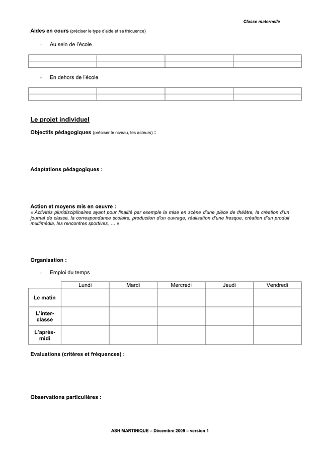 Exemple de projet individuel "volet pédagogique"  DOC, PDF  page 2 sur 2