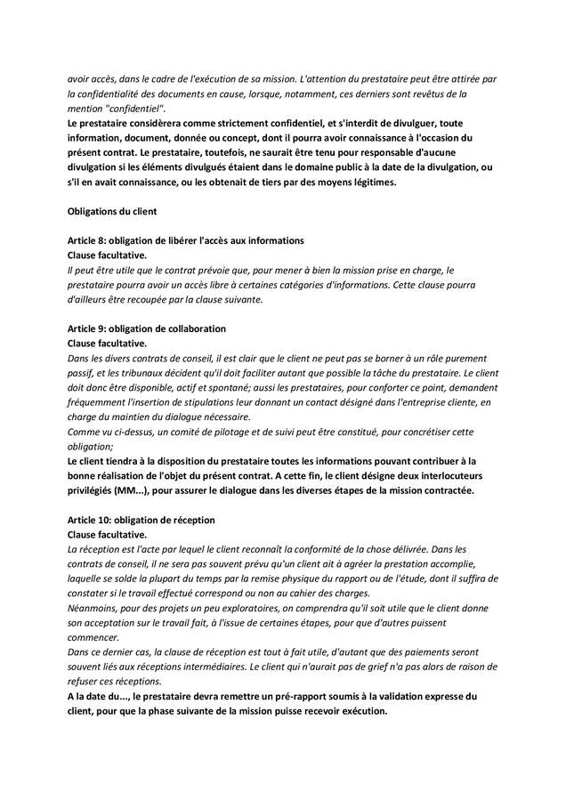 Modèle de contrat-type de prestations de service - conseil - DOC, PDF ...