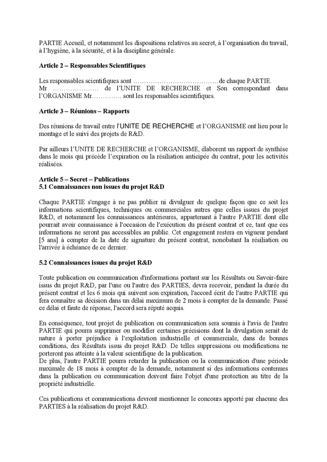 Contrat De Collaboration De Recherche DOC PDF Page 2 Sur 5