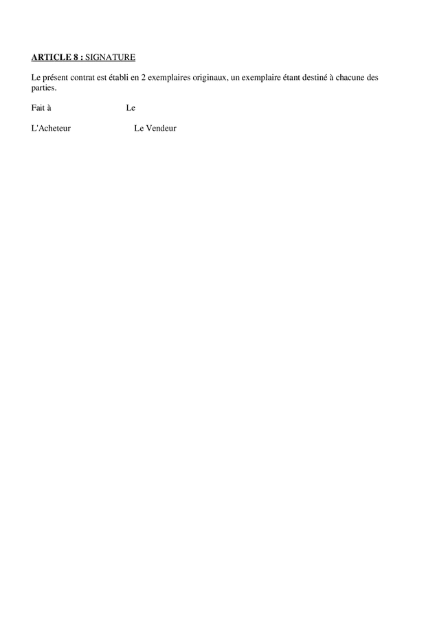 Modele contrat de vente d'un cheval DOC, PDF page 5 sur 5