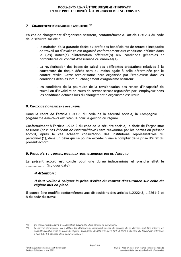 Modèle D'accord Collectif D'entreprise - DOC, PDF - Page 5 Sur 6